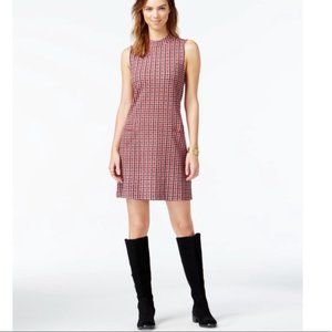 Sanctuary Sleeveless Scuba Plaid Mock Neck Dress